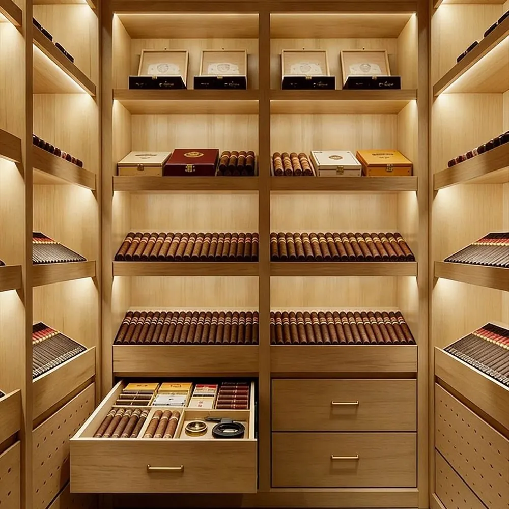 ROYAL METAL Stainless Steel Cigar Humidor Cabinet 448L Digital