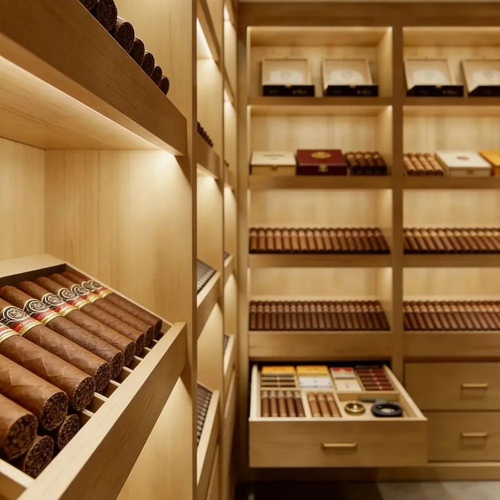 ROYAL METAL Stainless Steel Cigar Humidor Cabinet 448L Digital view 2