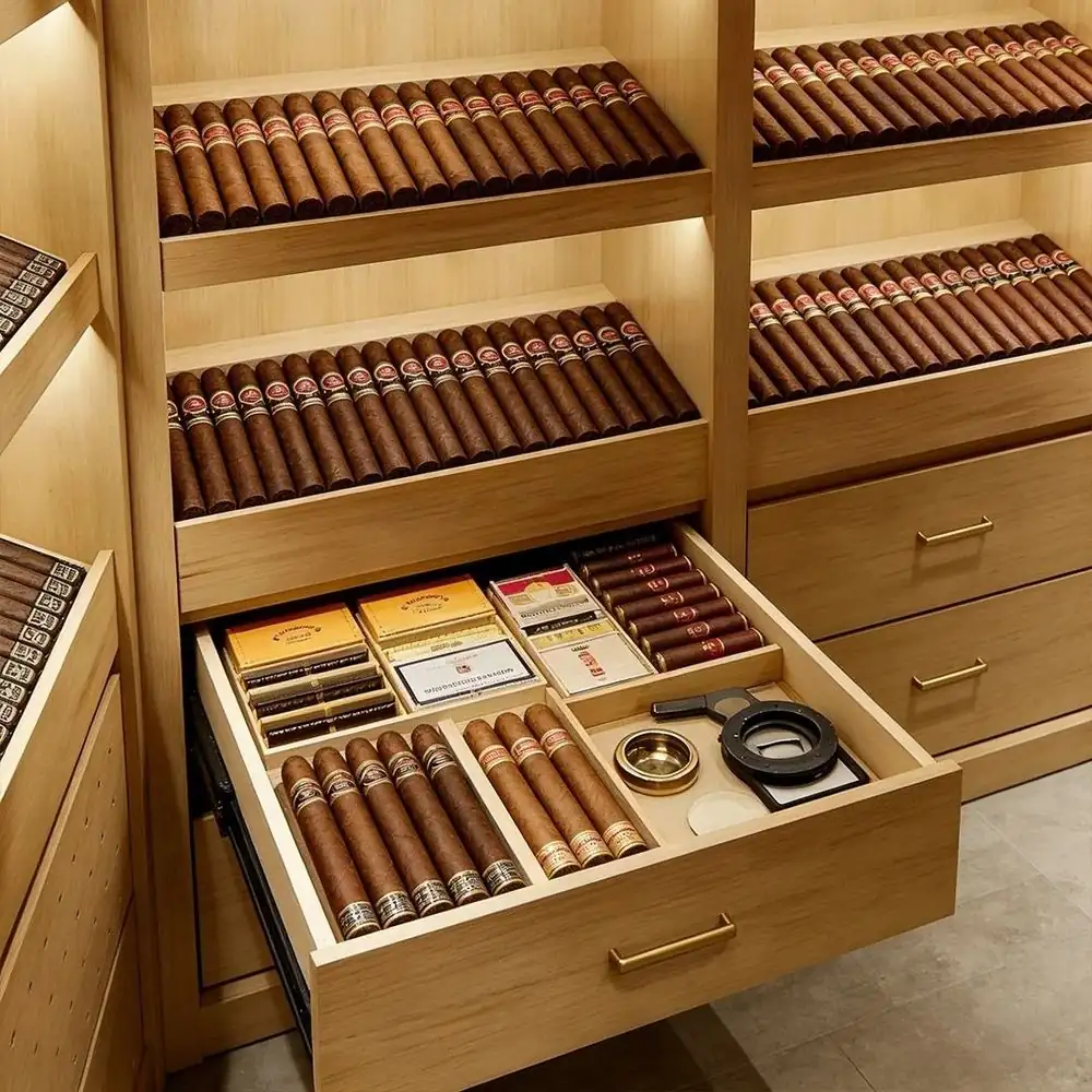 ROYAL METAL Stainless Steel Cigar Humidor Cabinet 448L Digital view 4
