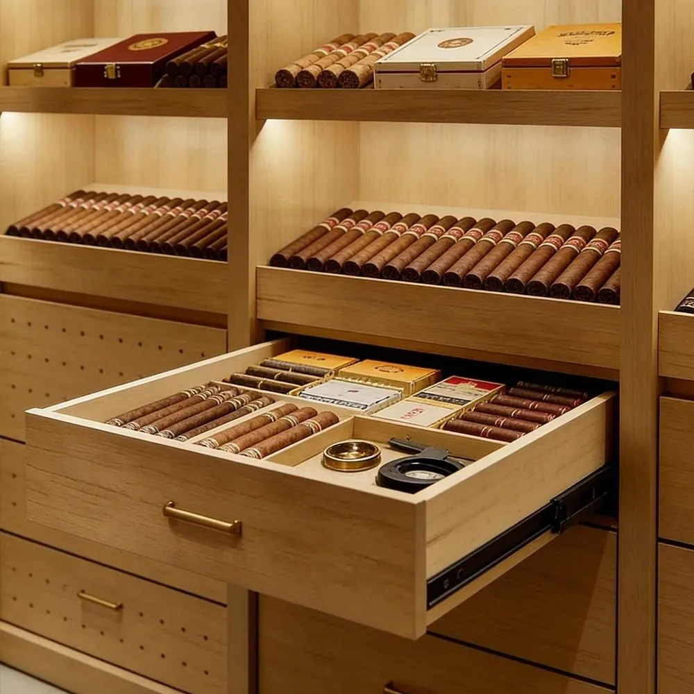 ROYAL METAL Stainless Steel Cigar Humidor Cabinet 448L Digital view 5