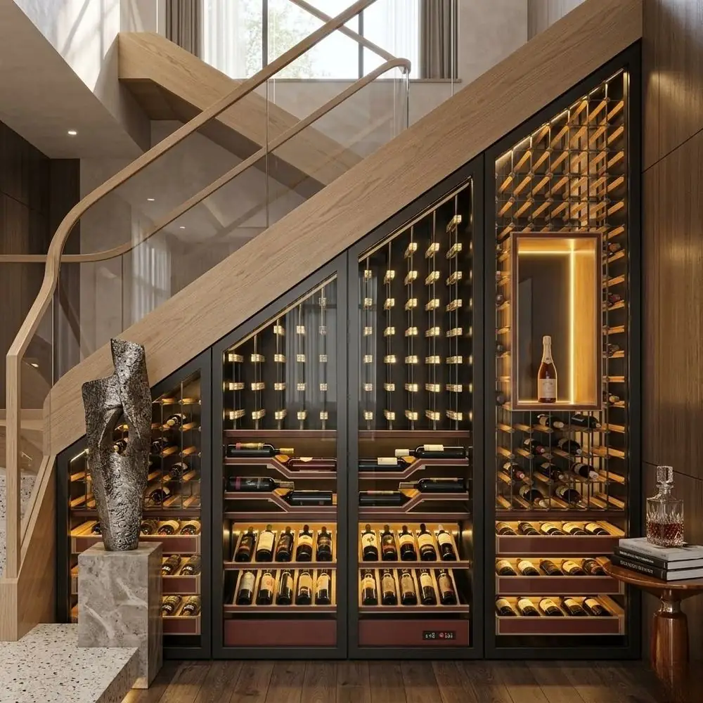 Wine Cooler Cabinet 100L, Stainless Steel Absorption Refrigerator