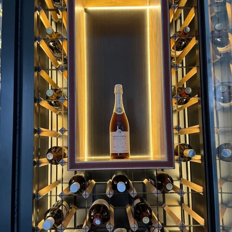 Temperature-Controlled Wine Cabinet 100L, Stainless Steel Dual Zone view 6
