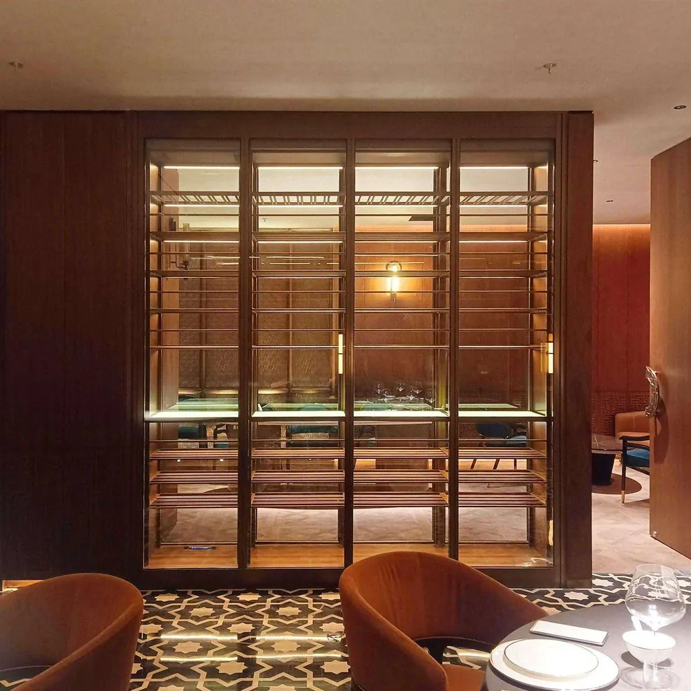 Stainless Steel Wine Cabinet with Glass Door, Display Refrigerator