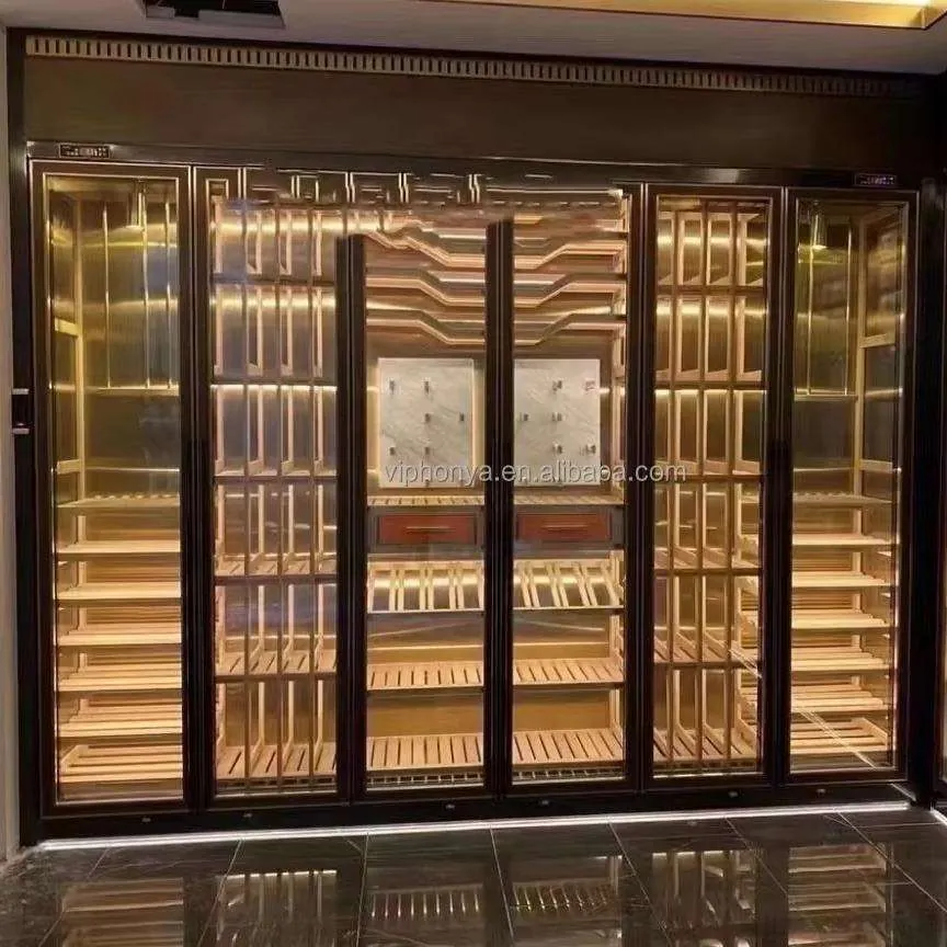 Wine Display Cabinet with Glass Door, Stainless Steel Refrigerator view 4
