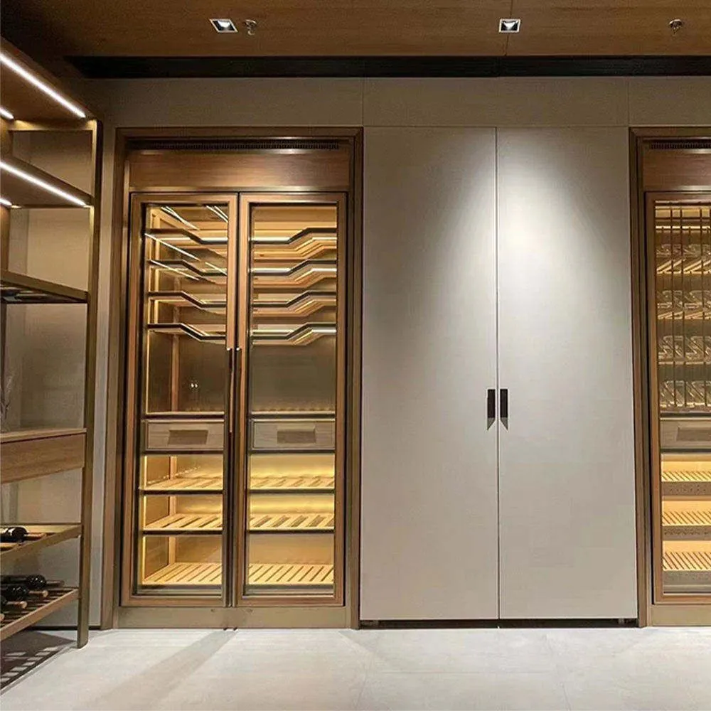 Wine Display Cabinet with Glass Door, Stainless Steel Refrigerator view 6