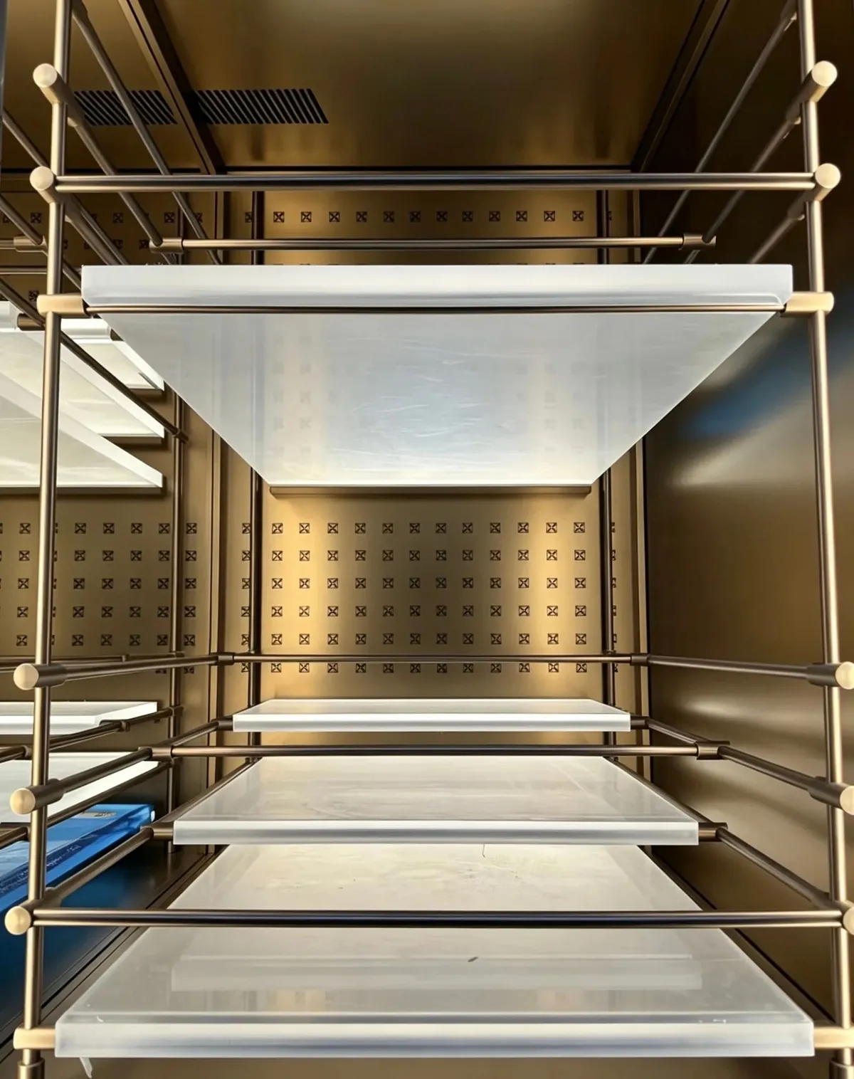 Custom Illuminated Wine Display Cabinet with Glass Doors view 3