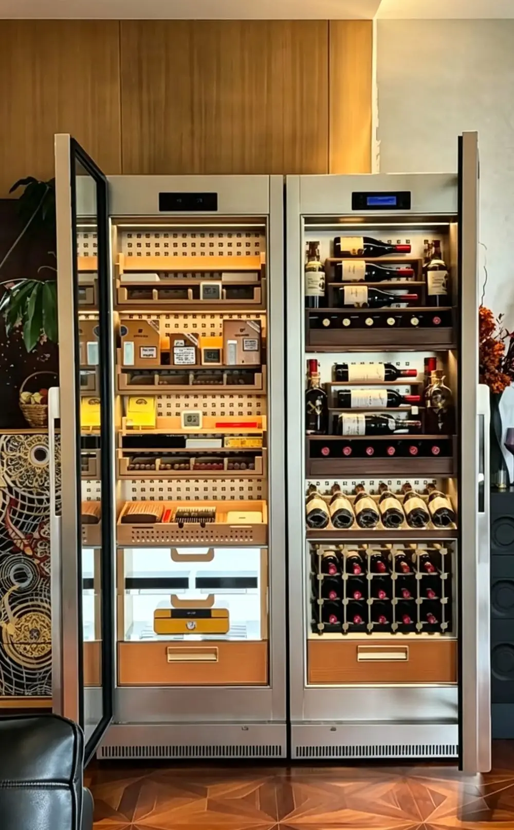 RM-009 Dual-Zone Stainless Steel Wine Refrigerator Cabinet view 2