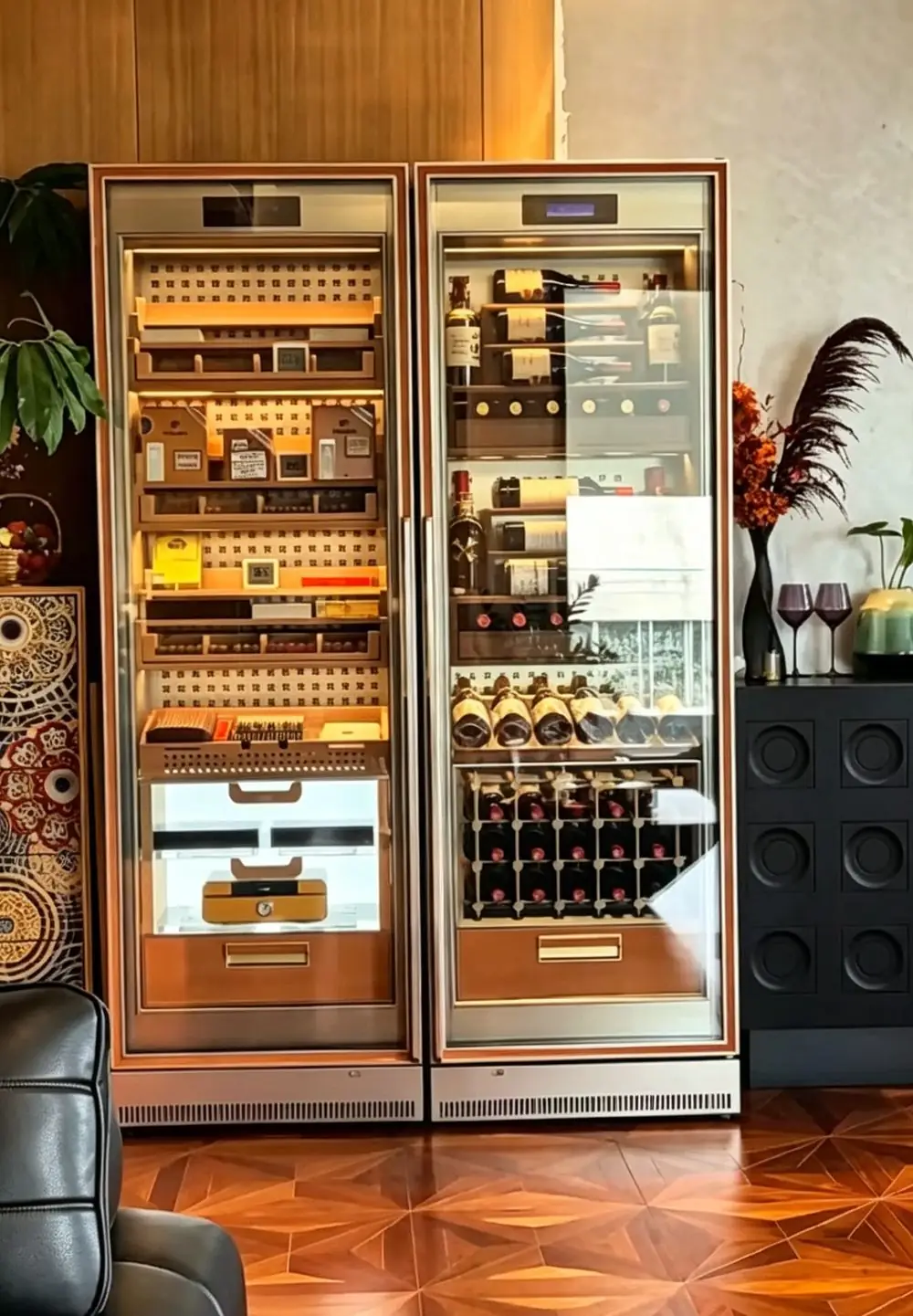 RM-009 Dual-Zone Stainless Steel Wine Refrigerator Cabinet view 4