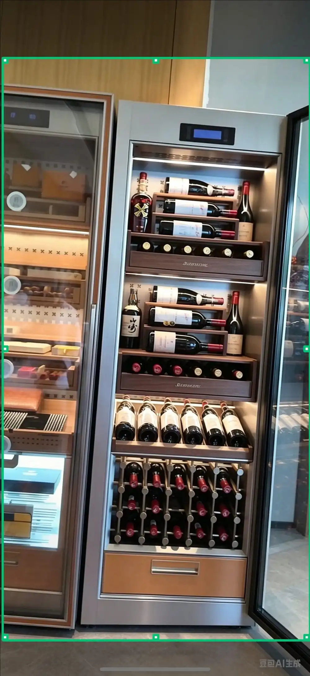 RM-009 Dual-Zone Stainless Steel Wine Refrigerator Cabinet view 5