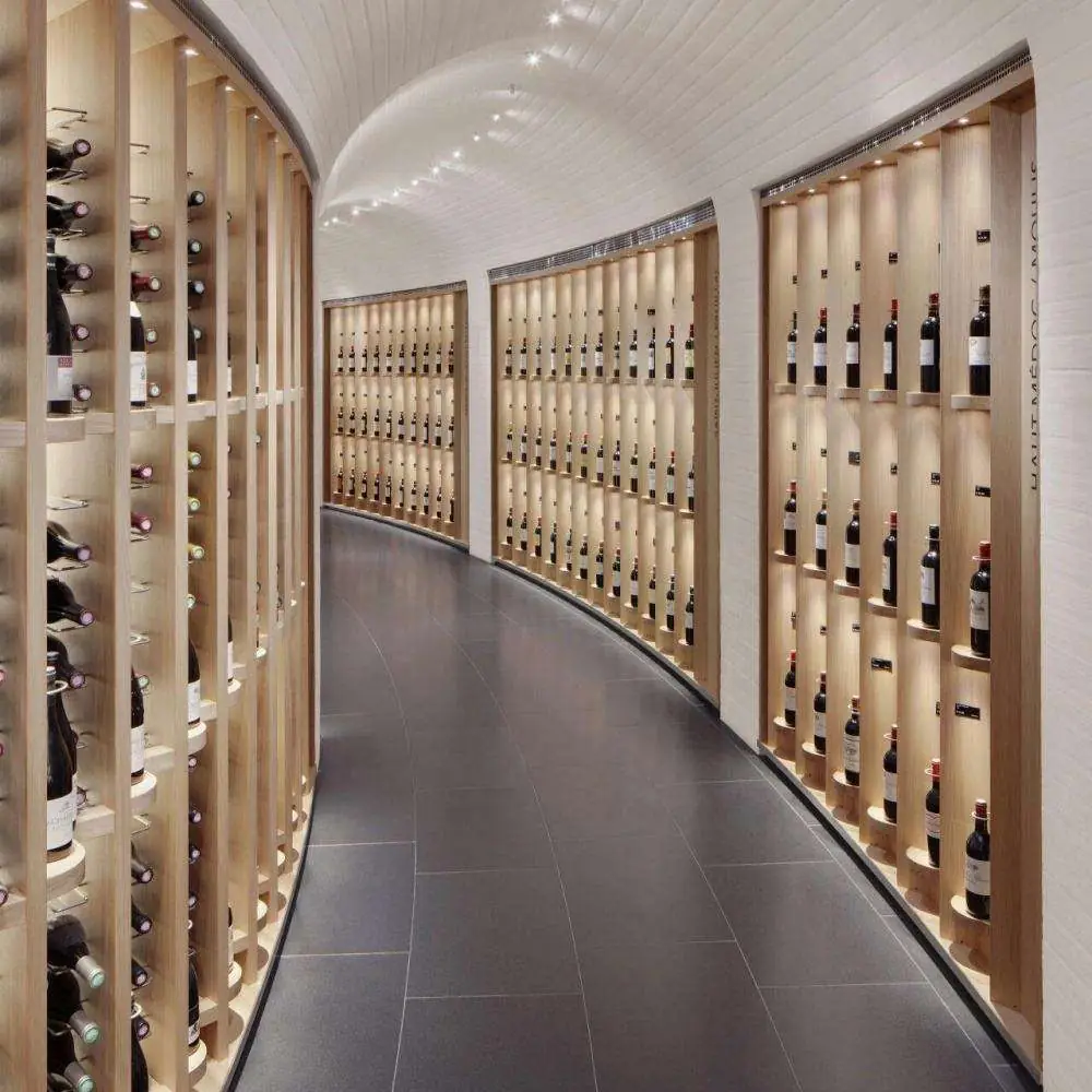 Stainless Steel Wine Cellar 200 Bottles, Solid Wood with Cooling view 4