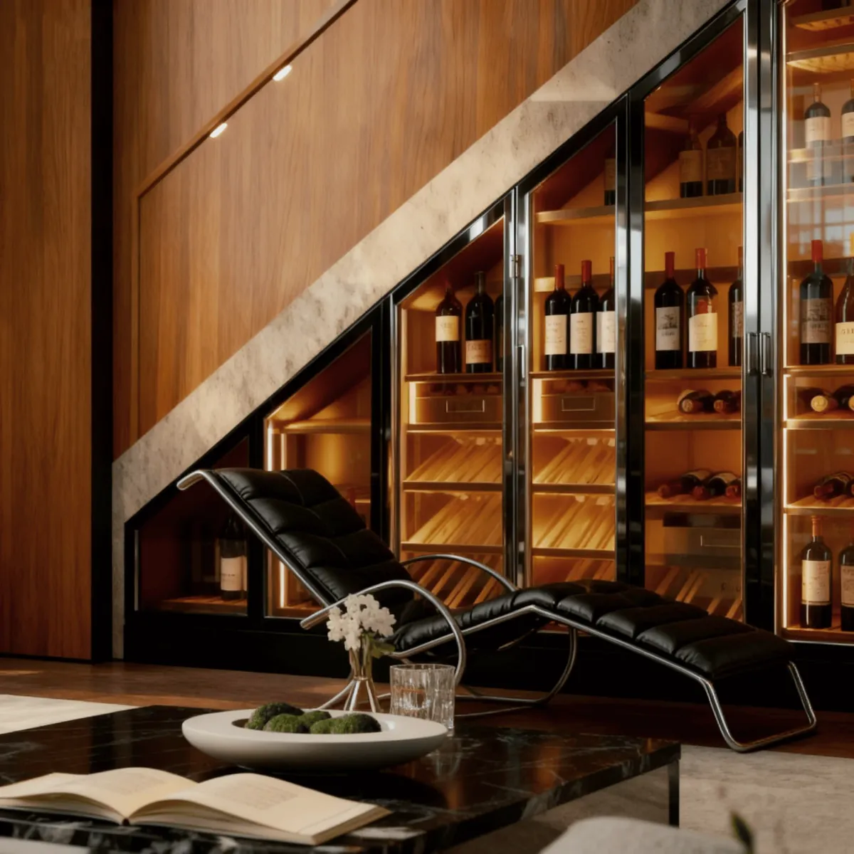 Custom Curved Stainless Steel Wine Cellar Cabinet with Single-Zone Cooling view 2