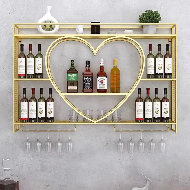 Wall Mounted Wine Rack 304 Stainless Steel, LED Light Night Club Bar view 6